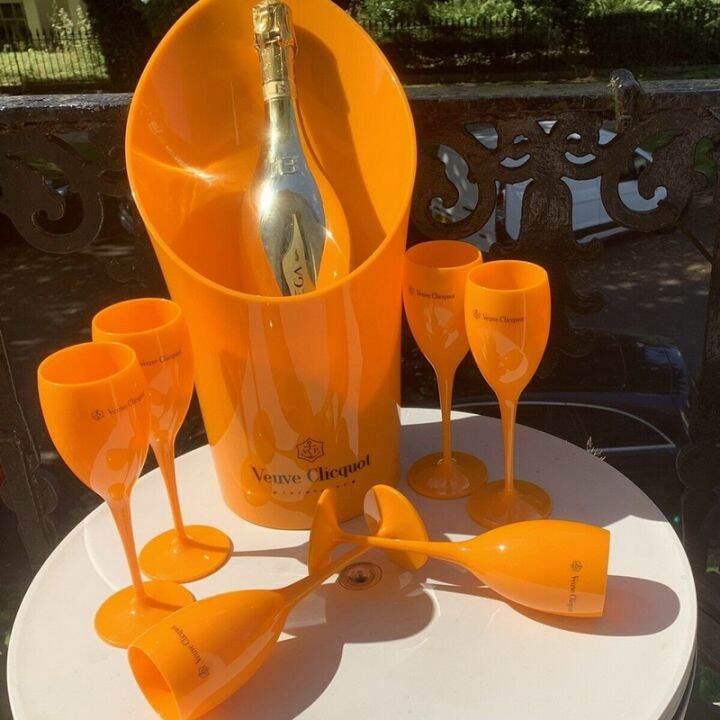 2 flute 1 Ice Bucket Champagne Flutes Party Plastic Cups Wine Beer