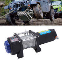 กว้านไฟฟ้าสแตนเลส 4000LB 12V Winch พร้อมรีโมทคอนโทรลไร้สายสำหรับรถ ATV UTV Off Road