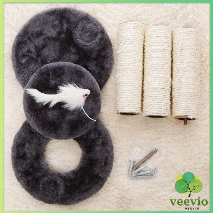 veevio-คอนโดแมวปีน-ของเล่นสำหรับน้องแมว-คอนโดแมว-3-ชั้น-ที่ลับเล็บแมว-cat-climbing-frame-มีสินค้าพร้อมส่ง