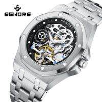 ZZOOI SENORS SN206 Men`s Watch Automatic Sapphire Glass Mechanical Watches Men 316L Skeleton Clock Hollow out Tourbillon Watch 3ATM