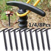 1/4/8Pcs Nylon Plastic Screw Spiral Tent Peg Stakes Nail Outdoor Hiking Camping Ground Support Nails Tent Canopy Fixing Supplies