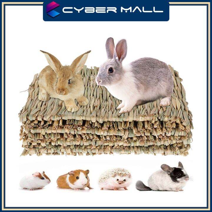 Rabbit Grass Mat Woven Bed Bunny Bedding Natural Hay Mat Chew Toy for