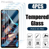 4PCS Protective Glass for Poco X5 Pro X3 X4 GT F4 X5 M5S 5G Screen Protector for Poco Poco X3 Pro X3 NFC M3 M4 ProTempered Glass