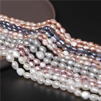 6-10mm Fresh Water Pearl Baroque Colourful Natural Pearls Loose Beads For Jewelry Making DIY celet Earrings Fine 14"Strand