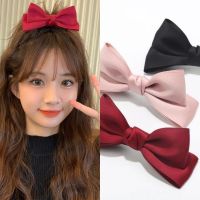 Korean 3D Red Bow Hair Pins Cute Princess Hair Clips Ribbon Barrettes Headwear for Girls Women Fashion Hair Accessories 2023 New Hair Accessories