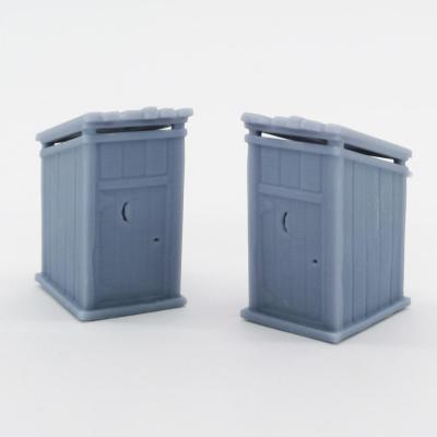 Outland Models Western Country Accessory Outhouse 2 pcs 1:87 HO Scale Railway Scenery