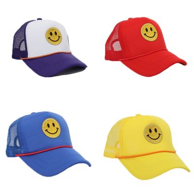 [hot]Lovely Smiling Face NET Hat Spring And Summer Fashion Versatile Men And Women Lovers Duck Tongue Hat Outdoor Sunscreen Hat