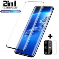 2in1 6D Curved Tempered Glass Screen Full Cover Screen Protector Explosion-proof Shockproof Anti-Scratch Camera Flexible Glass Lens Film For Samsung Galaxy S20 S20 Ultra