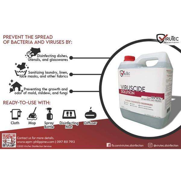 VIRUSCIDE DISINFECTANT SOLUTION 1 Gallon Lazada PH