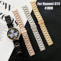 สายนาฬิกาสำหรับผู้หญิงธุรกิจหรูหราสำหรับ GT4 Huawei 41มม. สายอุปกรณ์ทดแทนโลหะคลาสสิกคุณภาพสูง