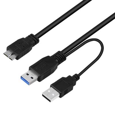 Kabel Data HDD Hard Disk Bergerak Kabel Kabel Ekstensi USB 3.0 Dual A Male Ke Micro B Y Kecepatan Tinggi untuk Laptop PC