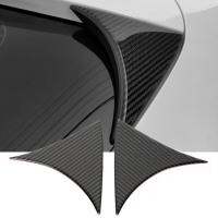 2pcs Rear Window Spoiler Side Wing Cover Trim Frame for Mazda3 Axela 2014 2015 2016 2017 2018 Carbon Fiber