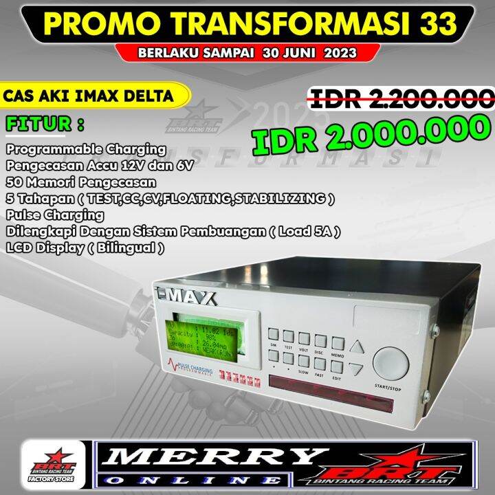 SUPER CHARGER BRT I-MAX DELTA Cas Aki Accu | Lazada Indonesia