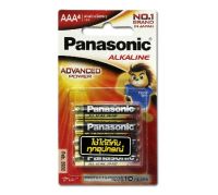 Panasonic ถ่านอัลคาไลน์ พานาโซนิค LR03T/4B AAA(แพ็ค 4 ก้อน) แท้ 100%