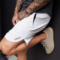 2023 Summer High Quality Casual Brand Gyms Fitness Shorts Mens Sweatpants Zipper Pocket Bodybuilding Short Pants