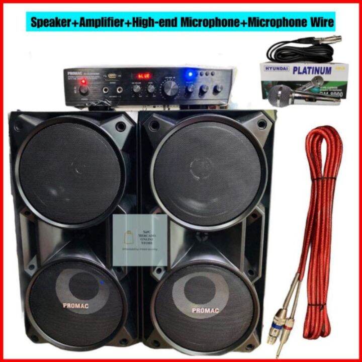 Promac Home Karaoke Speaker System HAS6530BT with Free Platinum Microphone and Microphone Wire