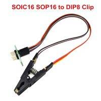 For SOIC8 SOIC16 SOP8 Flash Chip IC Test Clip with SPI Cable Programmer BIOS For TL866ii Plus Programmer Calculators