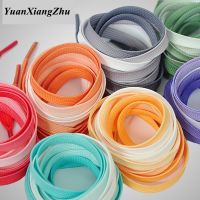 【HOT】◄✔∏ 1Pair Fashion Colorful Shoelaces Gradient Boot Shoelace Silk Canvas Sneaker Shoe laces Growing rainbow Strings BC-2