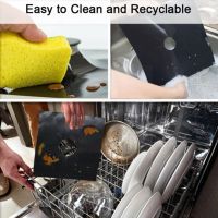4 Pieces / Sets Of Reusable Gas Stove Protective Film Accessories Stove Pad Gas Liner Cleaning Kitchen Y1d8