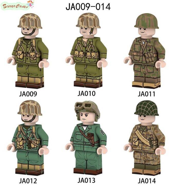 SC【ready stock】Lego Minifigures JA009-014 Marine Corps, USMC Camouflage ...