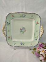 ถาด BICENTENARY WEDGWOOD CELEBRATION MEADOW FIELD BONE CHINA MADE IN ENGLAND 1996 ถาดขนมปัง ถาดเซรามิก ใบใหญ่ ใบสีขาวเขี