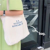 พร​้อมส่ง​*กระเป๋า​ผ้า​แคน​วาส​สไตล์​เกาหลี​ลายอังกฤษ​LA BAG