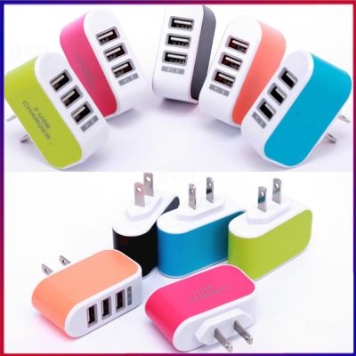 Power Plug 3 Ports 110v-220v Mobile Phone Charger Adapter Charger Adapter Usb Charger Travel Universal For Iphone For Ipad 2a