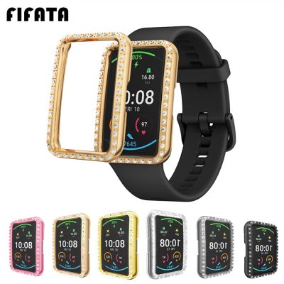 FIFATA PC Case For Huawei Watch Fit Plated Protector Cover Shell Bumper Edge Frame For Huawei Fit Watch Accessories Band Strap Health Accessories