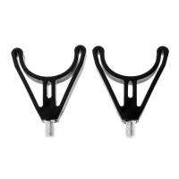 LazaraShop 2PCS ปลาคาร์พเบ็ดตกปลา Rest ผู้ถือมีเสถียรภาพซิลิโคนก้นพลาสติก Rod Bracket