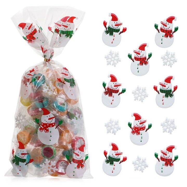 yusens-new-year-xmas-candy-bags-home-decoration-merry-christmas-biscuit-bags-gifts-box-santa-claus-plastic-snowflakes-snowmen-candy-treat-bag