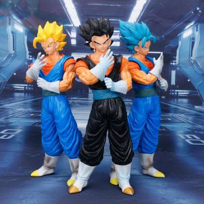 32ซม. Dragon BallZ Super Saiyan Gogeta Goku สีดำ Zamasu Three Brothers ตุ๊กตา PVC Action Figure ของเล่น Vegeta Broli ตุ๊กตา