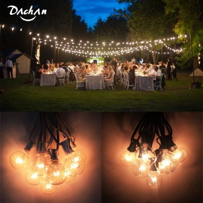 DACHAN 11M Patio Lights G40 Globe Party Christmas String Light Waterproof For Decorative Outdoor Backyard Wedding Light Strings