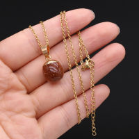 Natural Stone Rose Quartzs Pendant Necklce Small Beans Blue Sand Stones Crystal Agat Necklaces for Women Fashion Jewelry Gift