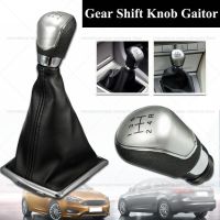 Special Offers 5/6 Speed Gear Stick Shift Knob&amp;Dust Boot Cover Lever Leather Car Adapter Replacement For Ford Focus MK2 2005-2012