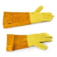 Leather Breathable Gauntlet Gloves Rose Pruning Long Sleeve Gloves for Men and Women Best Gardening Glove Garden Gifts