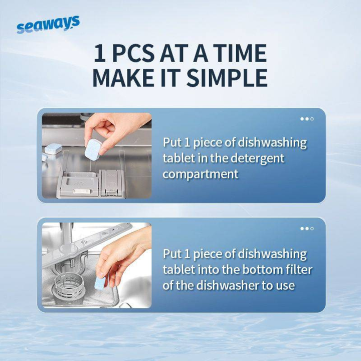 seaways-ก้อนน้ำยาล้างจาน-dishwasher-tablet-all-in-one-20g-30tabs-เม็ดน้ำยาเครื่องล้างจาน-ผงล้างจานเครื่องล้างจาน