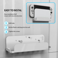 Wall Mount Holder สำหรับ Nintendo Switch Console Dock Station Floating Wall ชั้นวางของสำหรับ Nitendo Switch OLED Storage Stand