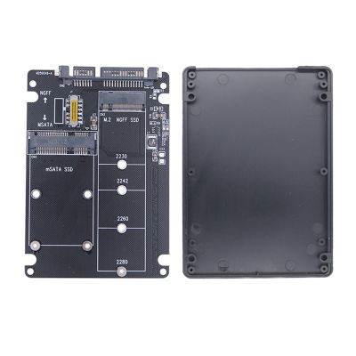 M.2 NGFF MSATA SSD to SATA 3.0 Adapter Card 2 in 1 Converter Card M.2 SSD Adapter Card External Hard Drive Enclosure