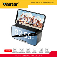 Vastar Loa nghe nhạc tích hợp đồng hồ và nhiệt kế kích thước nhỏ gọn kết nối Bluetooth khe đọc thẻ TF cổng cắm giắc AUX - INTL thumbnail