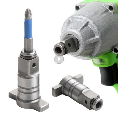 Electric Wrench Adapter Bit Chuck Drill Brushless Impact Adapte Single/Dual Use Screwdriver Shaft Change Over Square Accessories