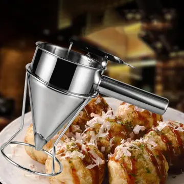 Household Stainless Steel Piston Funnel With Support Kitchen Tool Batter  Dispenser Funnels Cake Cupcake Dough Dispenser