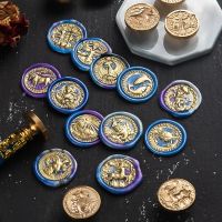 3D Embossed Twelve constellations Sealing Wax Stamp Seal Head For Envelopes Wedding Invitations Gift Packaging Scrapbooking