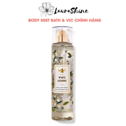 Body mist WHITE JASMINE Bath & Body Works hương thơm đồng cỏ 236ml