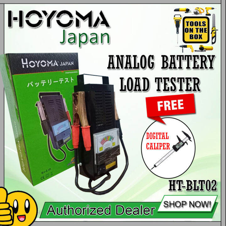 HOYOMA Japan Analog Battery Load Tester HTBLT02 with Digital Caliper