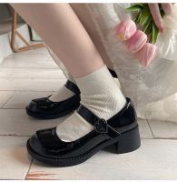 【LZ】☋☎◇  GIGIFOX-Salto robusto plataforma para mulheres bombas Mary Janes fivela do coração do amor moda doce JK Cosplay sapatos de salto estilo gótico