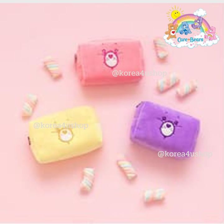 daiso-korea-กระเป๋า-care-bears-ขนนุ่มใบเล็ก-size-กำลังดี-น่ารักสุดๆ