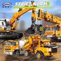 XINGBAO 03034 MOC City Engineering Bulldozer Forklift Crane Technical Car Truck Excavator Roller Building Block Toy for Children Building Sets