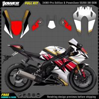 PowerZone Custom Team Graphics Backgrounds Decals Stickers Kit For YAMAHA 17-21 R6 2017 2018 2019 2020 2021 R6 Motorcyc 004