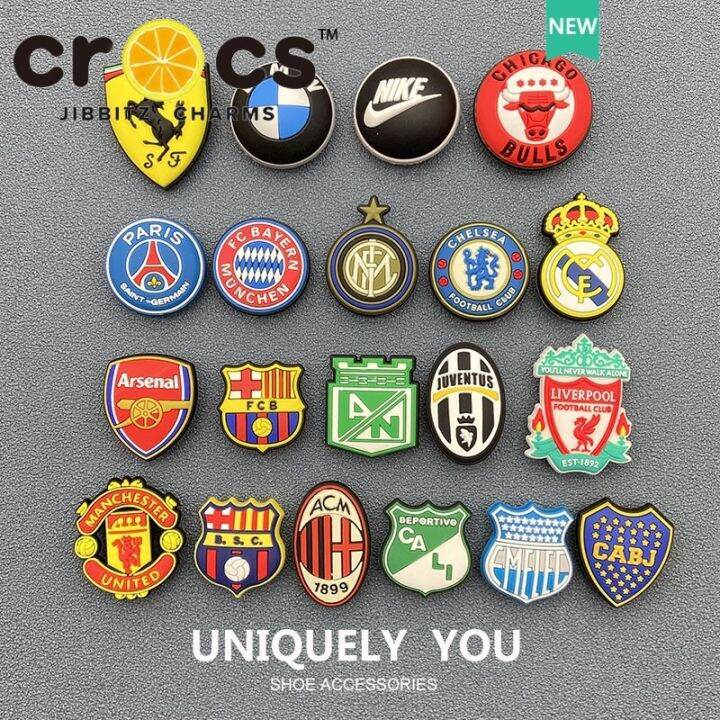 crocs jibbitz logo Series Shoes Football button Lazada Singapore