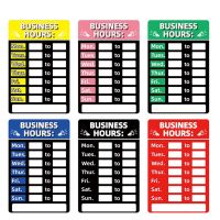 1 Set Hours Sign Double Sided Open/Closed Sign Will Return Clock with Black Vinyl Number Sticker for Business Store